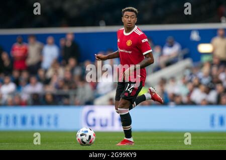 LONDRA, REGNO UNITO. IL 24 LUGLIO Jesse Lingard di Manchester United controlla la palla durante la partita amichevole pre-stagione tra Queens Park Rangers e Manchester United al Kiyan Prince Foundation Stadium., Londra sabato 24 luglio 2021. (Credit: Federico Maranesi | MI News) Foto Stock