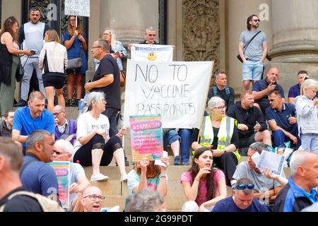 Marcia della libertà a Leeds 24 luglio 2021 Foto Stock