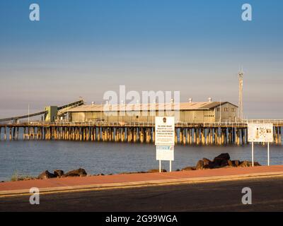 Derby Pier su King Sound, West Kimberley, Australia Occidentale Foto Stock