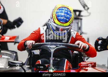 22 Rowland Oliver (gbr), Nissan e.dams, Nissan IM02, azione durante l'ePrix di Londra 2021, 7° incontro del Campionato del mondo di Formula e 2020-21, sull'Excel Londra dal 24 al 25 luglio, a Londra, Regno Unito - Foto Xavi Bonilla / DPPI Foto Stock