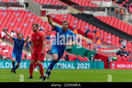 Buildbase fa Vase 2020/21 Final, Binfield contro Warrington Rylands, Wembley Stadium, sabato 22 maggio 2021 Foto Stock