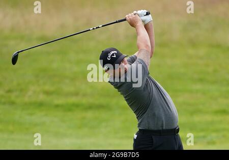 Callum Shinkwin in Inghilterra il 2° giorno durante il quarto giorno del Cazoo Wales Open al Celtic Manor Resort di Newport, Galles. Data immagine: Domenica 25 luglio 2021. Foto Stock