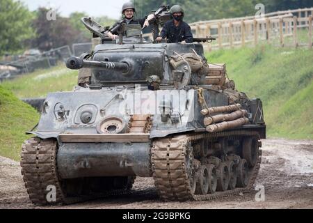 M4A3E8 (76) Sherman Tank Fury, Bovington Tank Museum, Dorset, Inghilterra Foto Stock