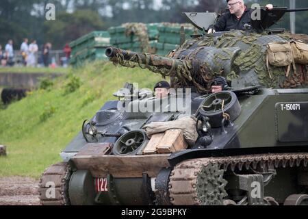 M4A2 Sherman serbatoio medio, Bovington Tank museo, Dorset Inghilterra Foto Stock