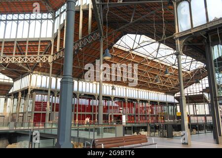 BARCELLONA, SPAGNA - OTT 24, 2019:Vista del sito di scavo all'El Born Centre de Cultura i memoria (Born Cultural Center) Foto Stock