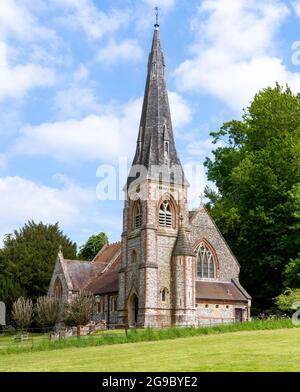 Chiesa di Santa Maria la Vergine, chiesa parrocchiale a Preston Candover, Hampshire, Inghilterra, Regno Unito Foto Stock