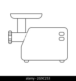 Macinacaffè elettrico icona. Contorno icona vettoriale mincer elettrico per web design isolato su sfondo bianco. Piccolo apparecchio per cucina e casa. Hou Illustrazione Vettoriale