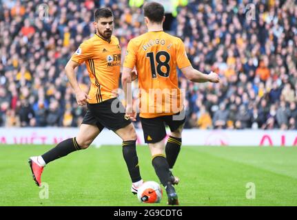 LONDRA, INGHILTERRA - 1 marzo 2020: Ruben Neves di Wolverhampton è stato raffigurato durante il gioco della Premier League 2020/21 tra il Tottenham Hotspur FC e il Wolverhampton FC al Tottenham Hotspur Stadium. Foto Stock