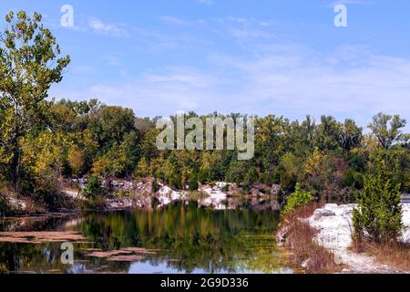 Paesaggio panoramico del Klondike Park vicino Augusta, Missouri USA Foto Stock