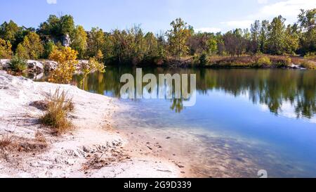 Paesaggio panoramico del Klondike Park vicino Augusta, Missouri USA Foto Stock