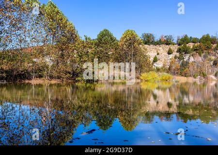 Paesaggio panoramico del Klondike Park vicino Augusta, Missouri USA Foto Stock