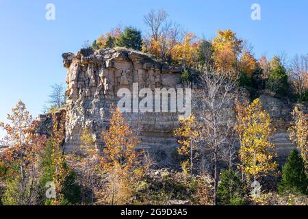 Paesaggio panoramico del Klondike Park vicino Augusta, Missouri USA Foto Stock