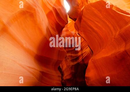 Antelope Canyon 2013 a Page Arizona. Luci e ombre arancioni Foto Stock