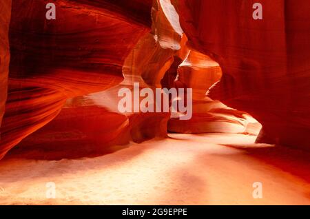 Antelope Canyon 2013 a Page Arizona. Luci e ombre arancioni Foto Stock