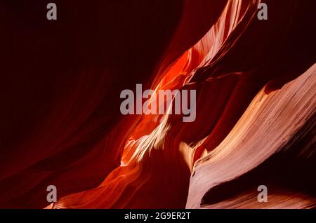 Antelope Canyon 2013 a Page Arizona. Luci e ombre arancioni Foto Stock