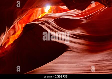 Antelope Canyon 2013 a Page Arizona. Luci e ombre arancioni Foto Stock