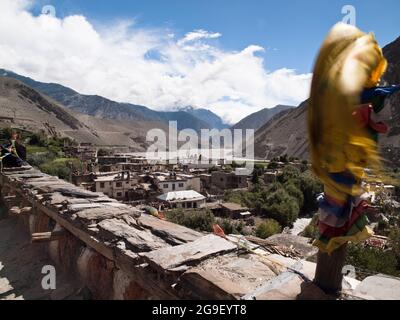 Kagbeni villaggio sul Kali Gandaki, Mustang Foto Stock