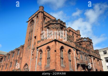 Manchester Regno Unito. Architettura cittadina di Manchester, Regno Unito. John Rylands Library. Foto Stock