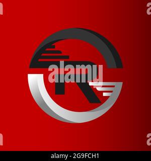 Creative Simple Letter R che si combina con il design del logo reload e il vettore di cog per segno di macchina di lavoro design moderno industria società logo Illustrat Illustrazione Vettoriale