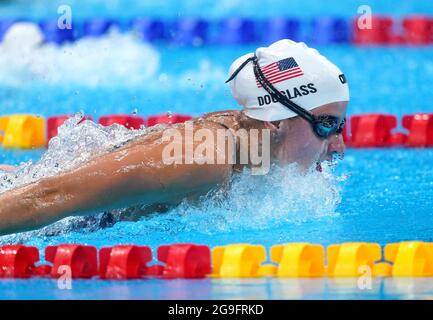 Il Kate Douglass degli Stati Uniti durante i 200m individuali delle Donne Medley Heat 2 al Tokyo Aquatics Center il terzo giorno dei Giochi Olimpici di Tokyo 2020 in Giappone. Data immagine: Lunedì 26 luglio 2021. Foto Stock