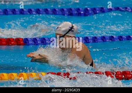 Tokyo, Giappone. 26 luglio 2021. Ida Hulkko (fin) nelle semifinali da 100m per donne durante le Olimpiadi estive di Tokyo 2020 al Tokyo Aquatics Center. (Credit Image: © David McIntyre/ZUMA Press Wire) Credit: ZUMA Press, Inc./Alamy Live News Foto Stock