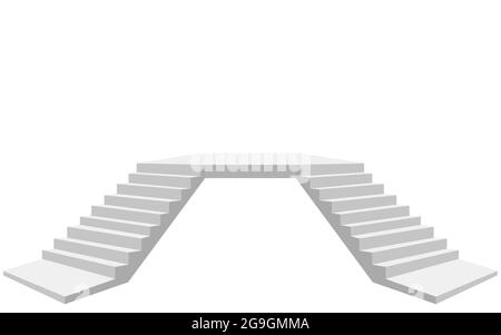 Scale a due vie su sfondo bianco Illustrazione Vettoriale