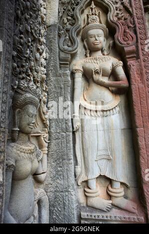 Sud-est asiatico, Cambogia, provincia di Siem Reap, sito di Angkor, patrimonio mondiale dell'UNESCO dal 1992, tempio di Tommanon Foto Stock