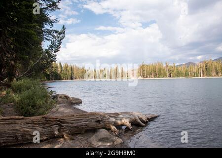 Il lago McLeod è uno dei numerosi laghi che circondano la città di Mammoth Lakes nella contea di Mono, California, USA. Foto Stock