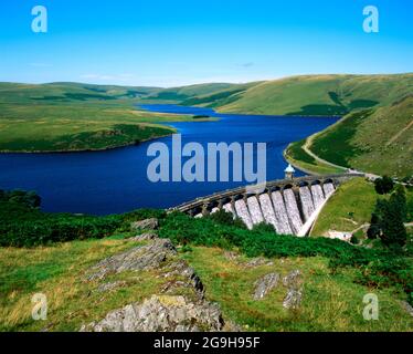 Lago artificiale Craig Goch, Elan Valley, Powys, Galles centrale. Foto Stock