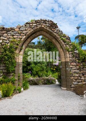 Tresco Abbey Gardens, Tresco, Isles of Scilly, Cornovaglia, Inghilterra, REGNO UNITO. Foto Stock