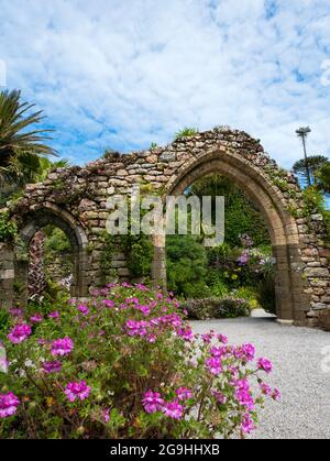 Tresco Abbey Gardens, Tresco, Isles of Scilly, Cornovaglia, Inghilterra, REGNO UNITO. Foto Stock