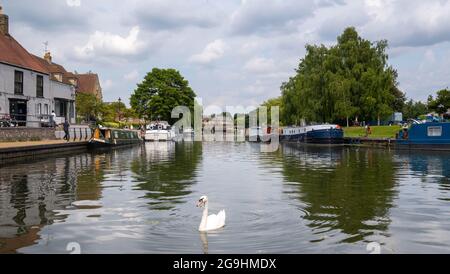 Fronte acqua a Ely Cambridgeshire Foto Stock