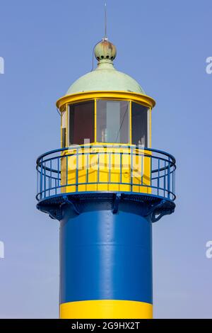 Eckernförde Vecchio faro a Schleswig-Holstein, Germania Foto Stock