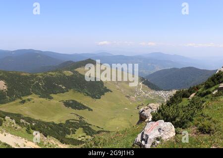 Belle cime dei monti Vranica in Bosnia Erzegovina Foto Stock