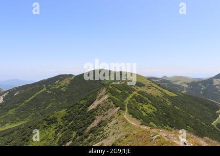 Belle cime dei monti Vranica in Bosnia Erzegovina Foto Stock