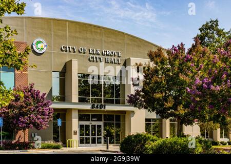 City Hall in Elk Grove California una camera da letto comune di Sacramento California Foto Stock