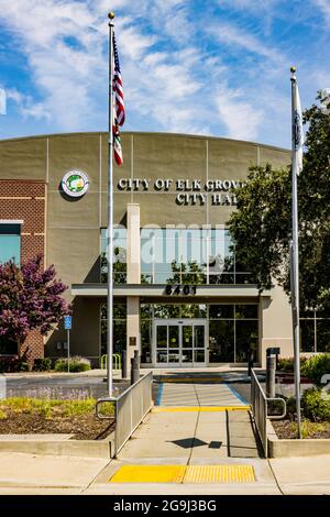 City Hall in Elk Grove California una camera da letto comune di Sacramento California Foto Stock