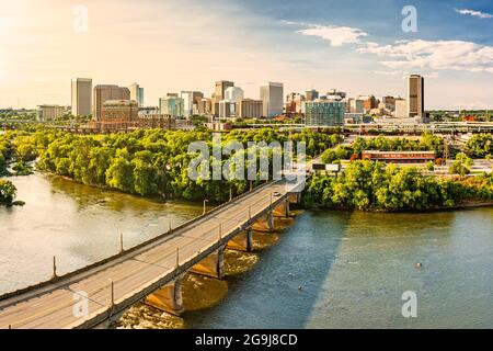 Vista aerea di Richmond, Virginia Foto Stock