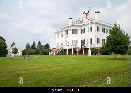 Montpelier - la casa del generale della guerra rivoluzionaria e del Segretario della guerra, Henry Knox a Thomaston, Maine, Stati Uniti. Costruito nel 1795 - replica attuale 1929. Foto Stock