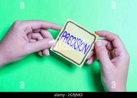 Precisione della scrittura a mano. Parola scritta sul grado di perfezionamento a cui l'operazione è condotta Brainstorming problemi e soluzioni chiedendo Foto Stock