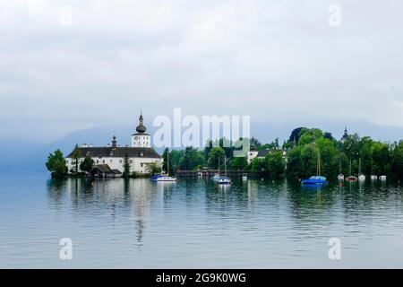 Castello di Orth sul Lago Traun a Gmunden, Austria superiore Foto Stock