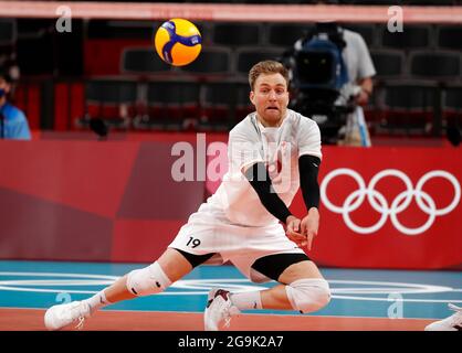 Tokyo - Giappone 26 luglio 2021 , Tokyo 2020 Giochi Olimpici uomini`s Pallavolo Brasile e Argentina Foto Stock