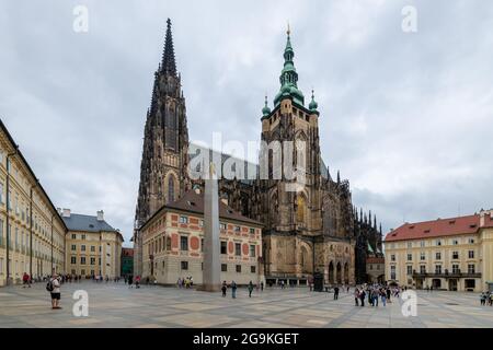 Architettura della capitale della Repubblica Ceca - Praga (Praha, Prag) Foto Stock