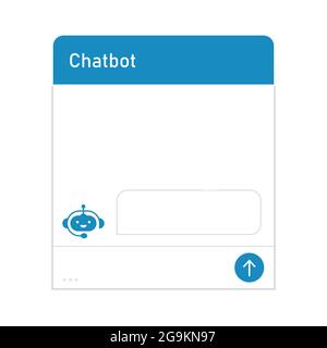 Chatbot e finestra di dialogo. Helper mobile, modulo di contatto, chat con il concetto di servizio di supporto. Interfaccia del sito della finestra di dialogo per il supporto degli utenti Illustrazione Vettoriale