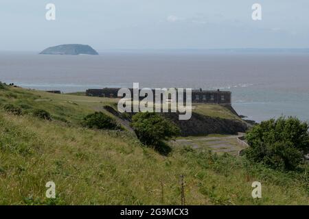 Brean Down Fort, Somerset, Inghilterra, Regno Unito Foto Stock