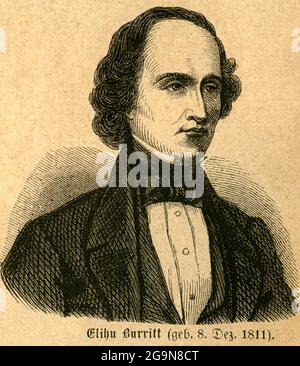 America, Stati Uniti d'America ( USA ), Connecticut, Nuova Gran Bretagna, Elihu Burritt, IL DIRITTO D'AUTORE DELL'ARTISTA NON DEVE ESSERE CANCELLATO Foto Stock