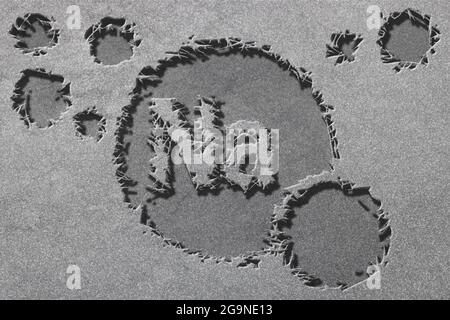 Elemento sodio Na, integratore alimentare con complesso di vitamina minerale, robusto, fondo argento Foto Stock