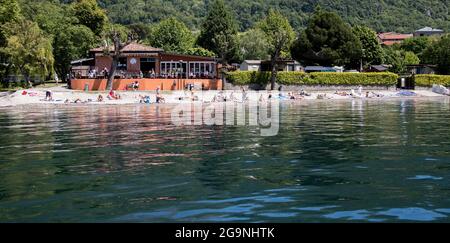 Abbadia Larian Village, Lago di Como, Lombardia, Italia, Europa Foto Stock