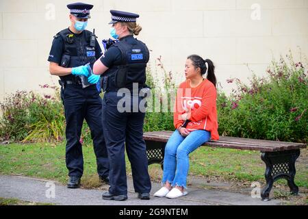 La polizia di Kent è in guardia contro un sospetto Foto Stock