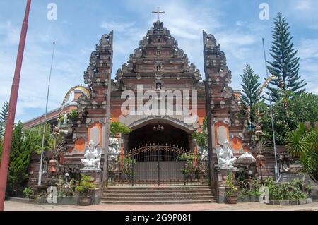 Chiesa artistica a Bali Indonesia Foto Stock